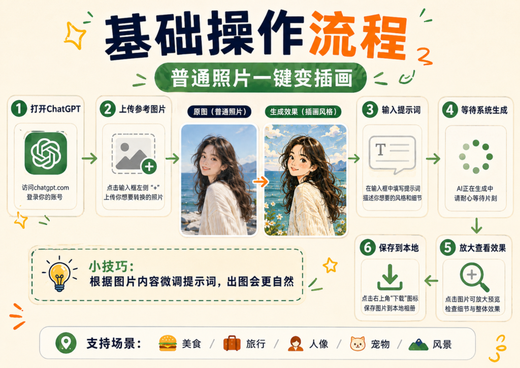 普通照片一键变涂鸦插画?这 6 组 AI 转绘提示词可以直接抄-一尺涵知 普通照片一键变涂鸦插画?这 6 组 AI 转绘提示词可以直接抄-一尺涵知