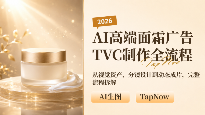 AI 面霜广告制作教程：从产品图、12 个分镜到完整护肤品 TVC-一尺涵知
