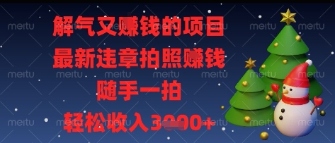 解气又挣钱的项目，最新违章拍照挣钱，随手一拍，轻松收入多张【揭秘】-一尺涵知