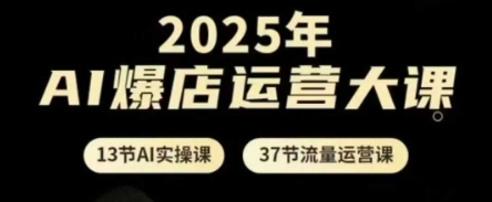 2025年AI爆店运营大课，13节AI实操课+37节流量运营课-一尺涵知