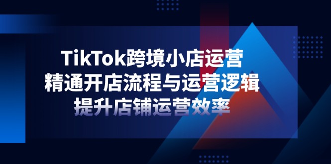 TikTok跨境小店运营，精通开店流程与运营逻辑，提升店铺运营效率-一尺涵知