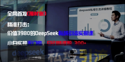 精准打击：价值3980的DeepSeek私域引流实操课，小白实操无门槛，日引精准粉300+-一尺涵知