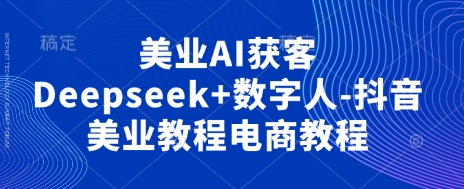 美业AI获客Deepseek+数字人-抖音美业教程电商教程-一尺涵知