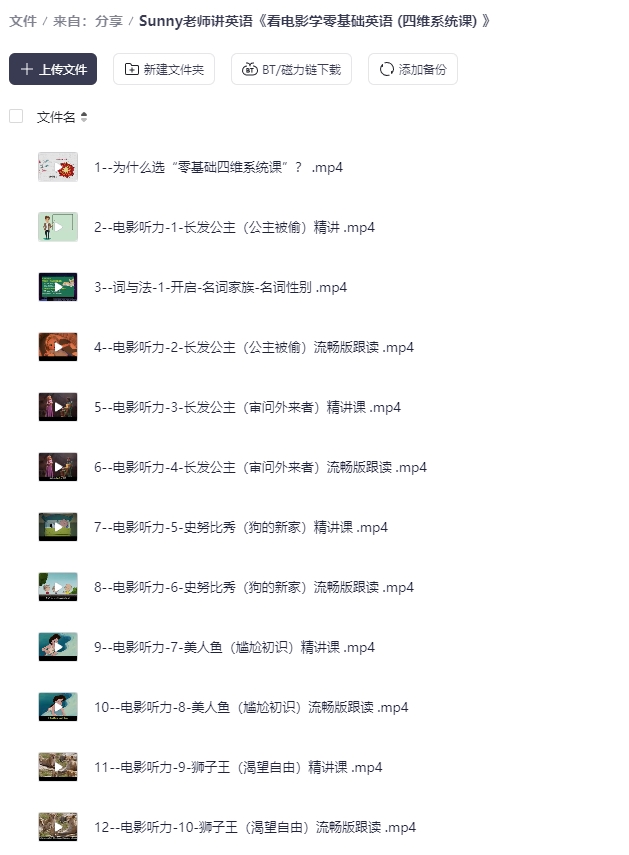 Sunny老师讲英语《看电影学零基础英语 (四维系统课) 》-一尺涵知 Sunny老师讲英语《看电影学零基础英语 (四维系统课) 》-一尺涵知