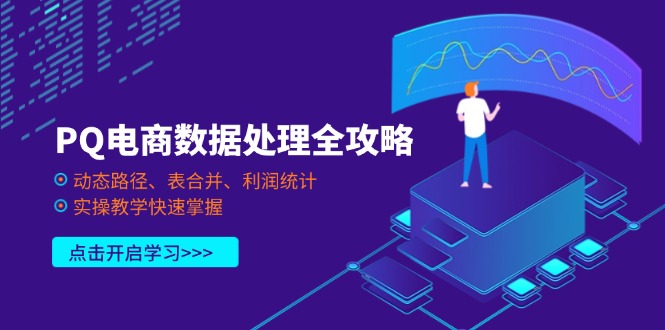 PQ电商数据处理全攻略，动态路径、表合并、利润统计，实操教学快速掌握-一尺涵知