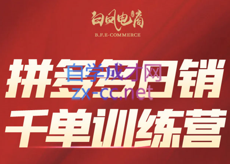 白凤电商·拼多多日销千单训练营(更新3月)-一尺涵知