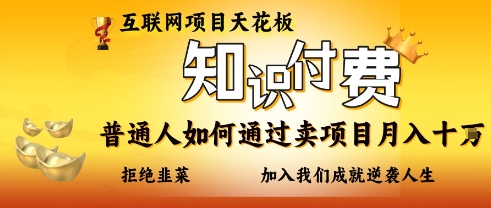 互联网项目天花板，知付付费项目，普通人如何通过卖项目月入十个，拒绝韭菜【揭秘】-一尺涵知