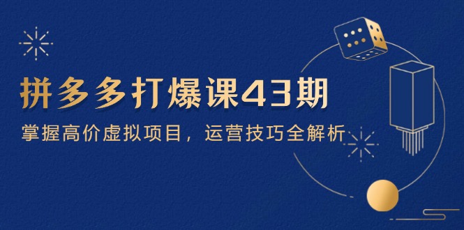 拼多多打爆课第 43 期，掌握高价虚拟项目，运营技巧全解析(15节-一尺涵知