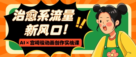 治愈系流量新风口，AI+宫崎骏动画创作实战课，从0到1打造爆款视频-一尺涵知