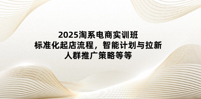 2025淘系电商实训班：标准化起店流程，智能计划与拉新，人群推广策略等等-一尺涵知