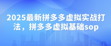2025最新拼多多虚拟实战打法，拼多多虚拟基础sop-一尺涵知
