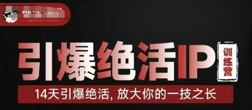 引爆绝活IP训练营，14天引爆绝活，放大你的一技之长-一尺涵知