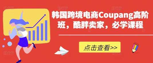 韩国跨境电商Coupang高阶班，酷胖卖家，必学课程-一尺涵知