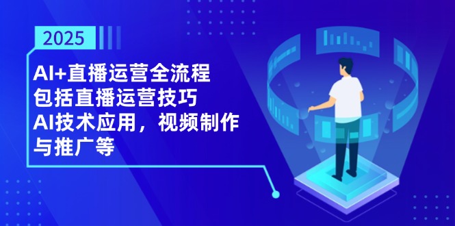2025AI+直播运营全流程，包括直播运营技巧，AI技术应用，视频制作与推广等-一尺涵知